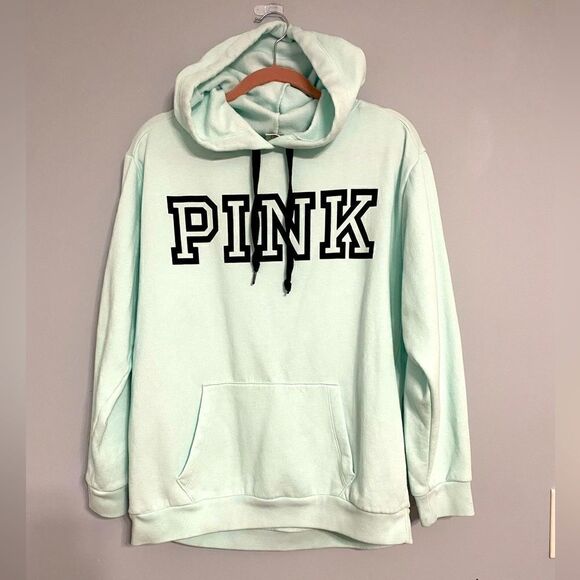Pink Victoria’s Secret Women Fleece Women Hoodie Size L - Picture 1 of 6
